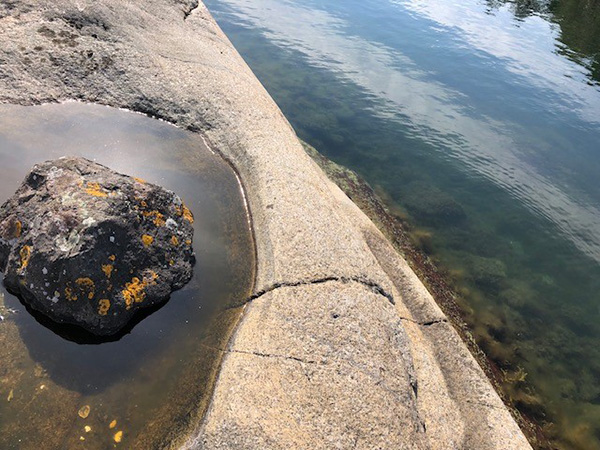 Rocks by the water's edge