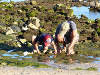 Gathering at the beach.